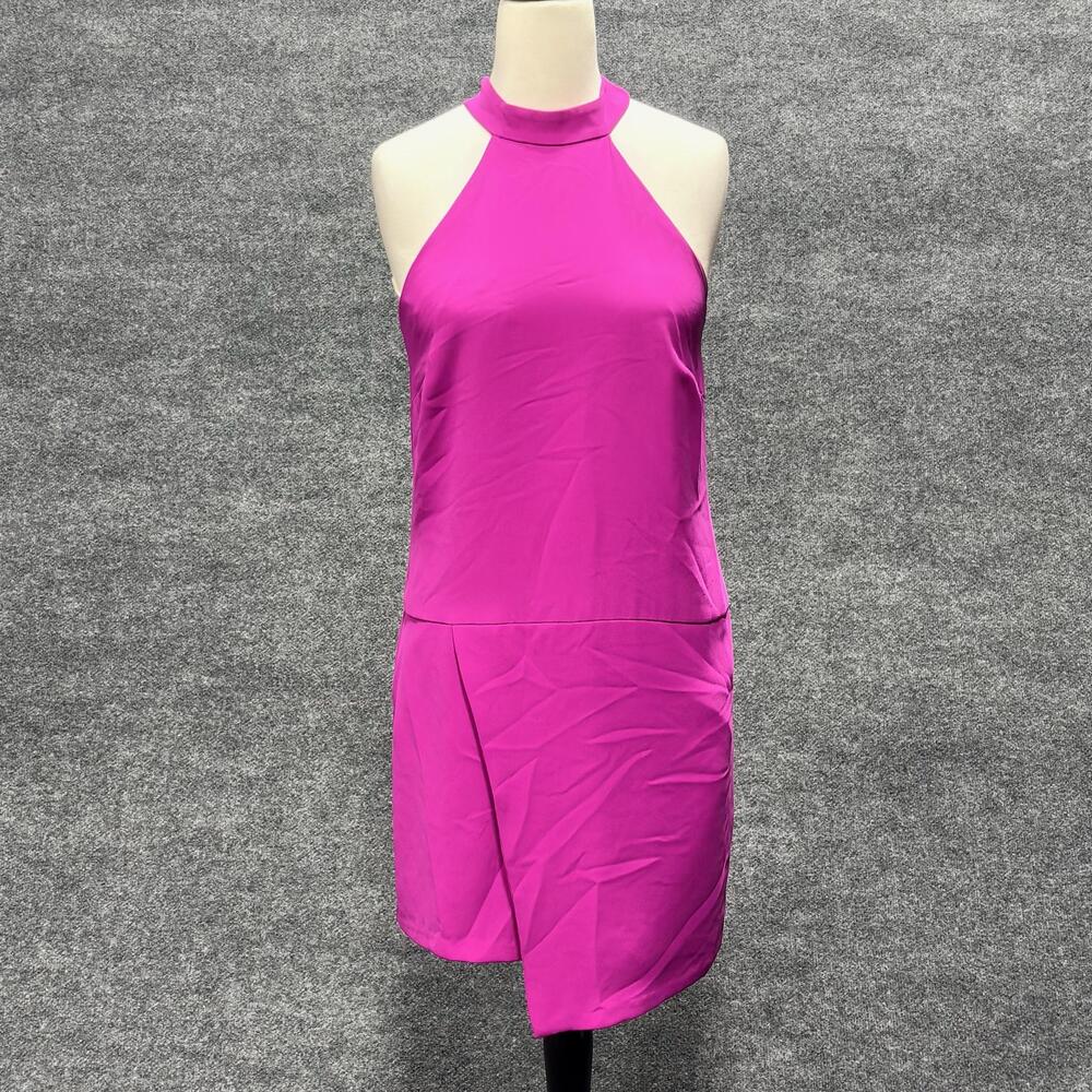 Alice + Trixie Halter Mini Dress Womens Small Pink Bodycon Cocktail Party